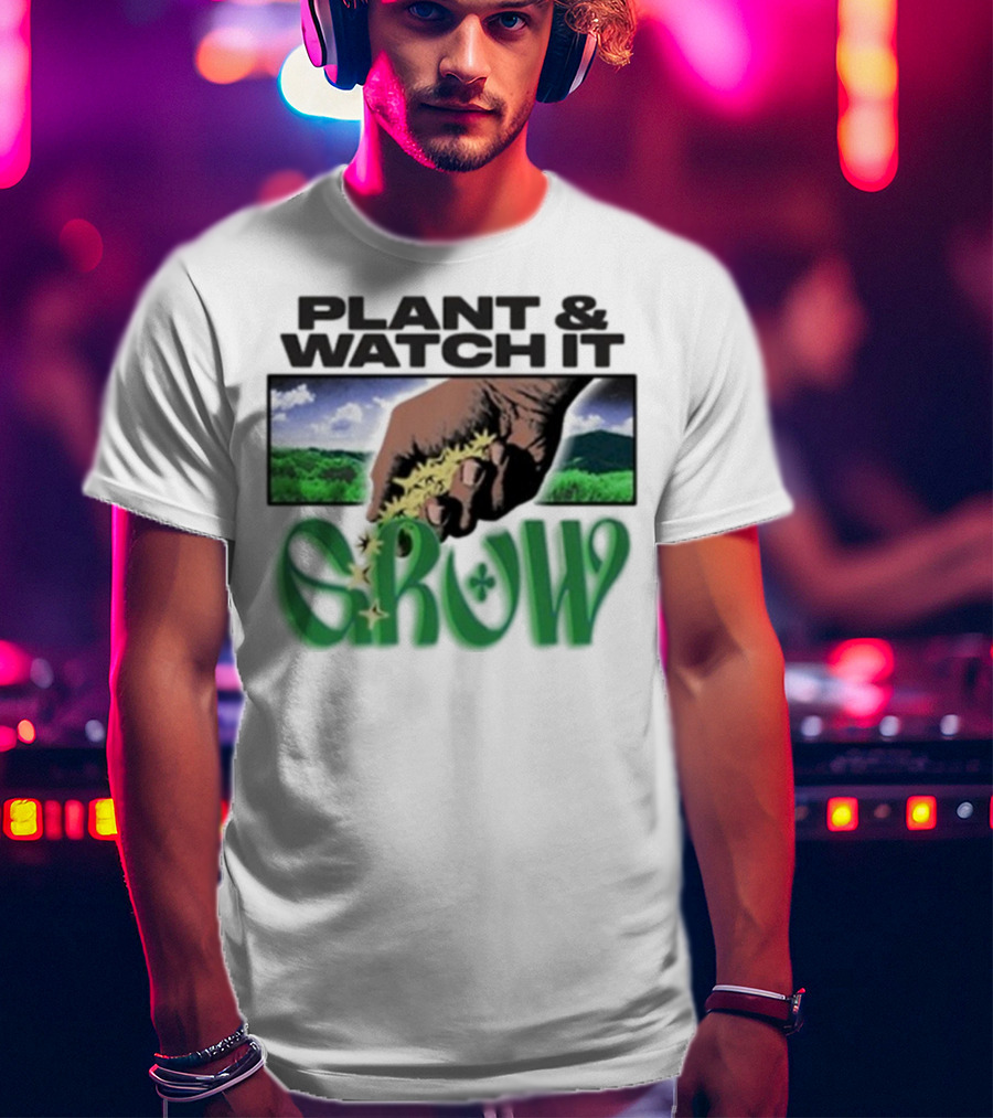 Plant & It Grow Hand With Nature Scenery T-Shirt