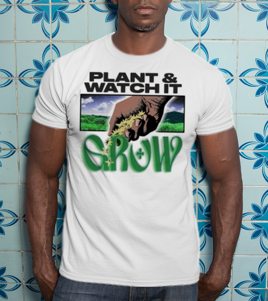 Plant & It Grow Hand With Nature Scenery T-Shirt