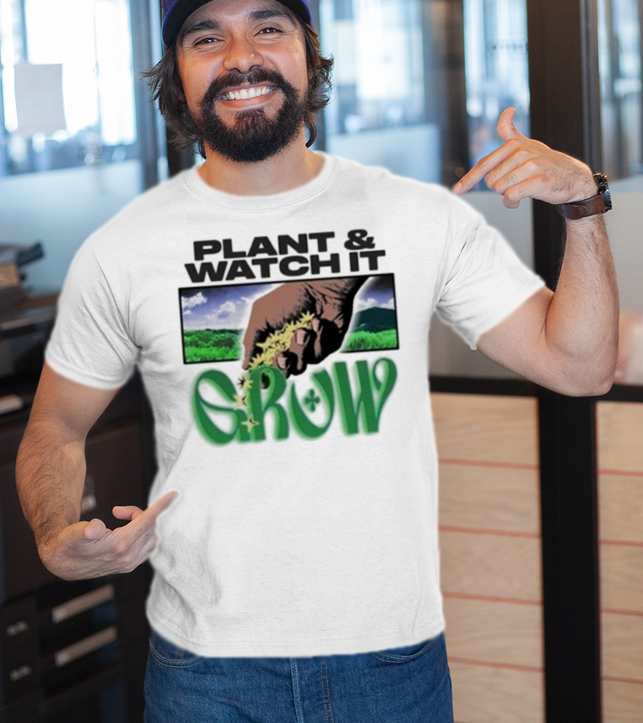 Plant & It Grow Hand With Nature Scenery T-Shirt