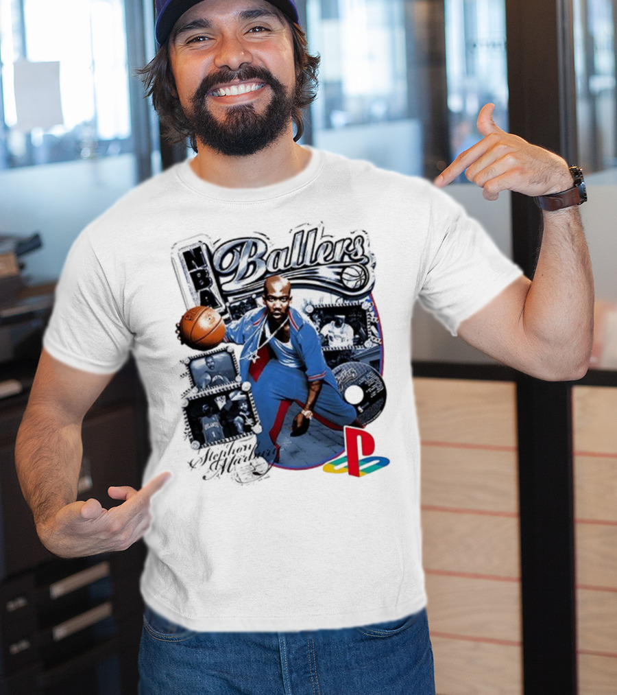 NBA Ballers Stephon Marbury PS2 Experience Fantasy Lifestyle Of An NBA Superstar T-Shirt