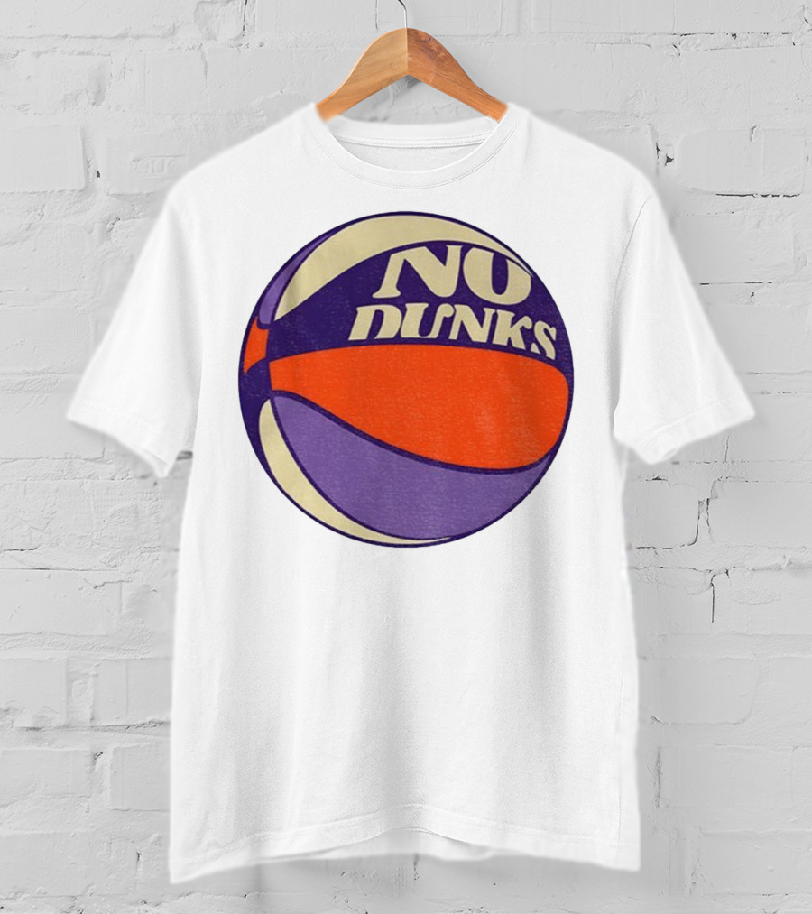 No Dunks Retro Style Basketball NBA Vintage Sports Aesthetic T-Shirt