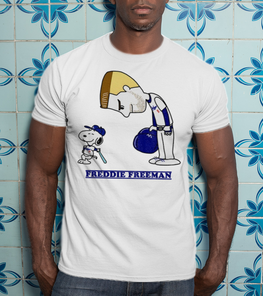 Peanuts Snoopy Freddie Freeman Los Angeles Dodgers MLB Baseball 2025 T-Shirt