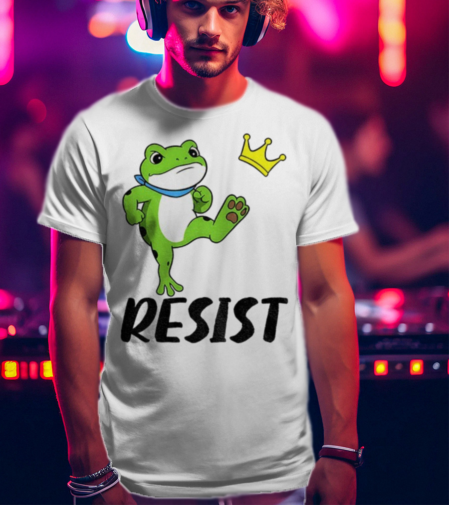Resist Portland Frog Kicks Crown Political Anti Maga T-Shirt