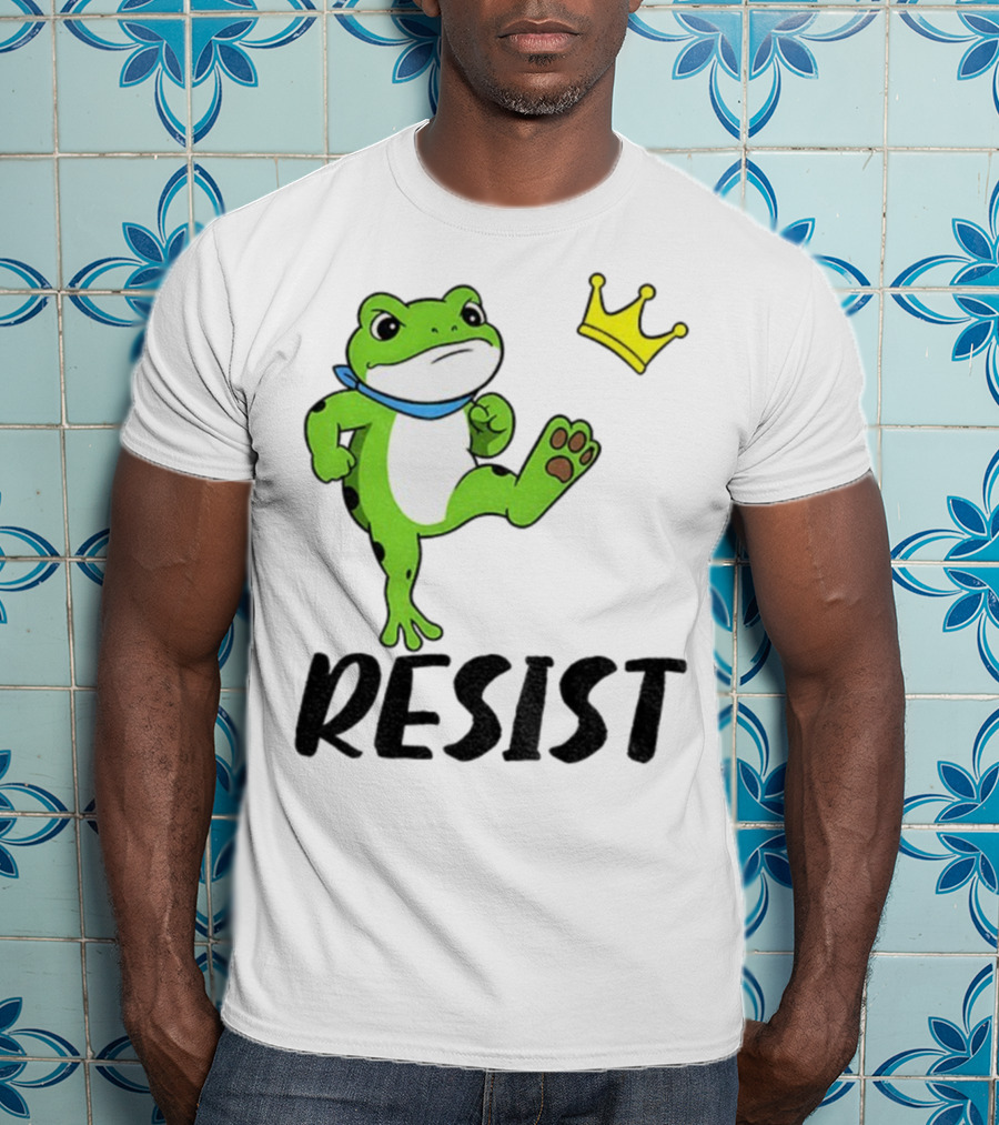 Resist Portland Frog Kicks Crown Political Anti Maga T-Shirt