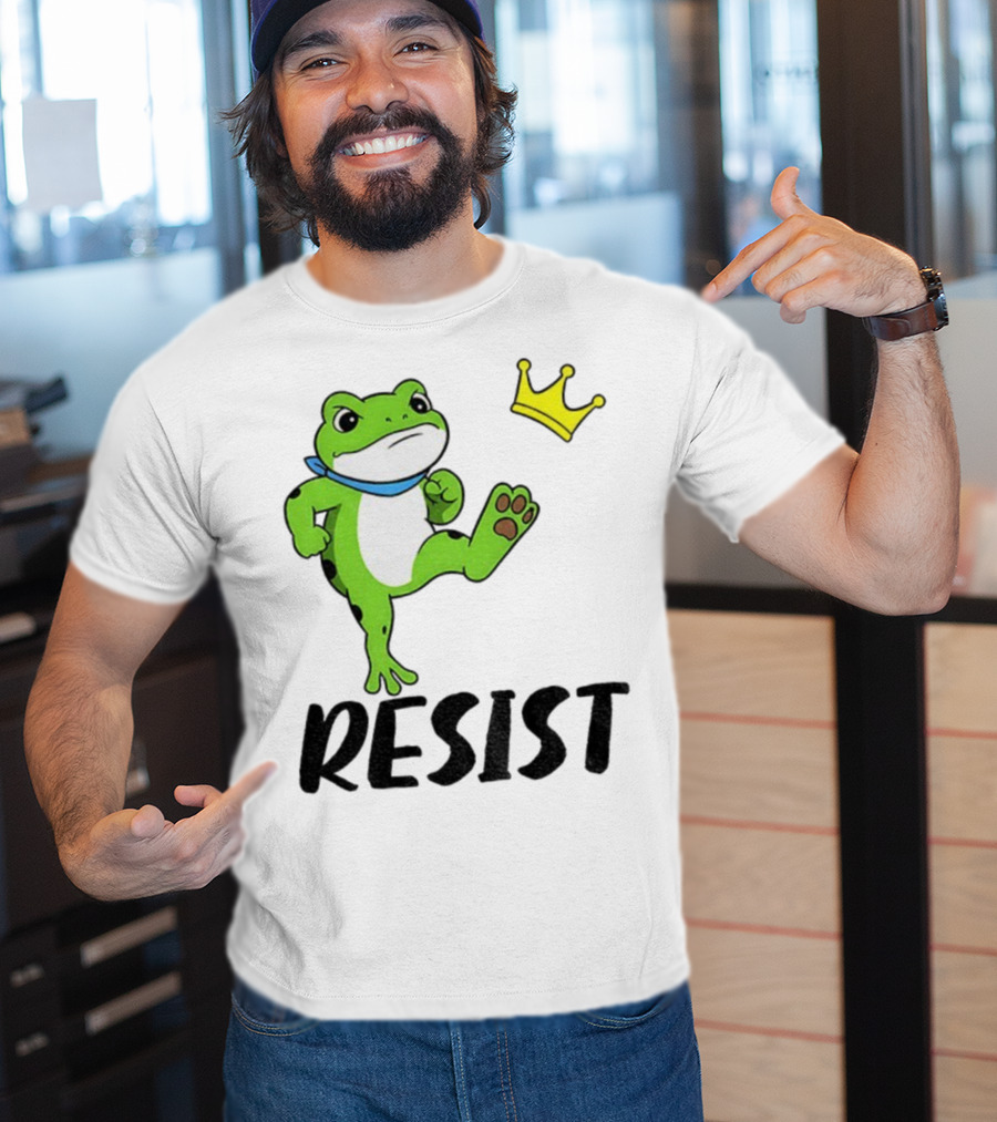 Resist Portland Frog Kicks Crown Political Anti Maga T-Shirt