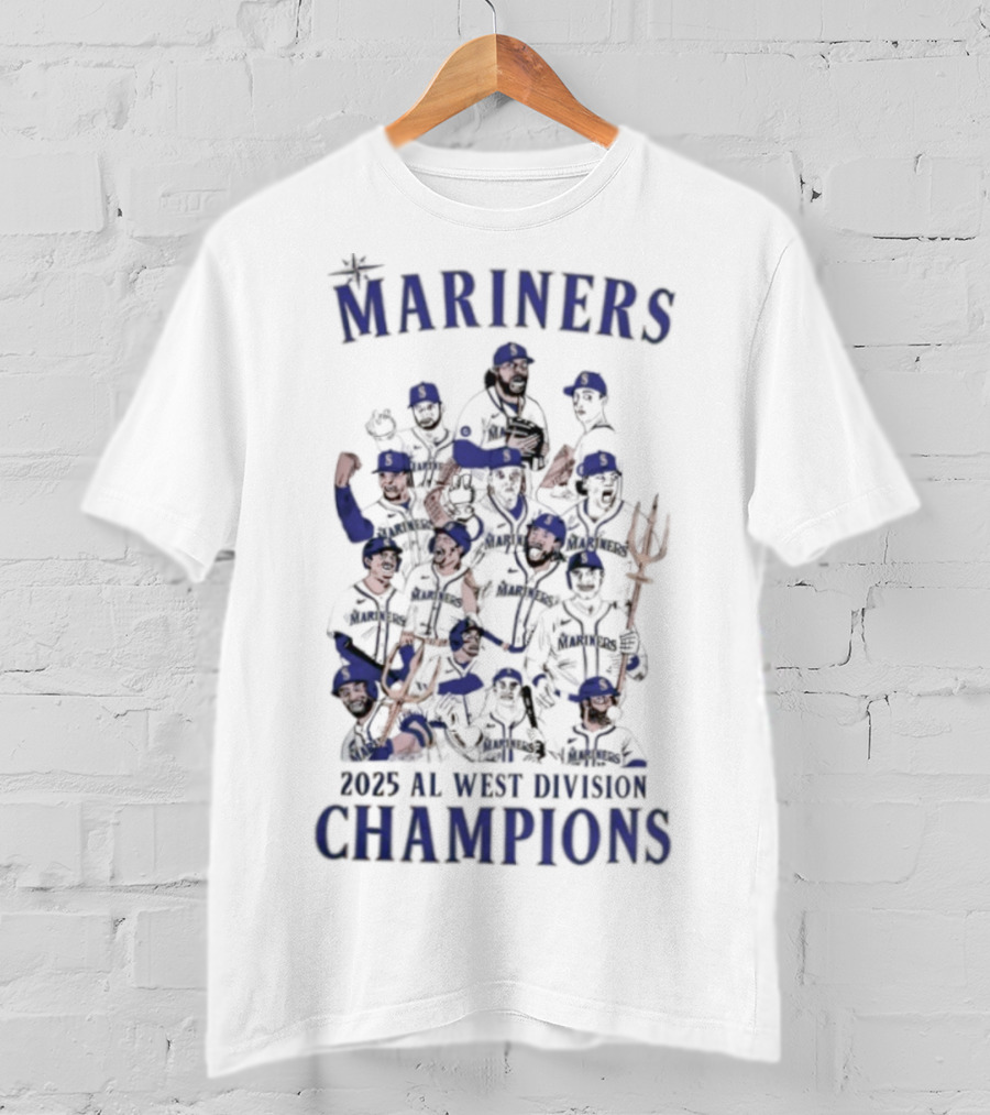 Mariners 2025 AL West Division Champions T-Shirt