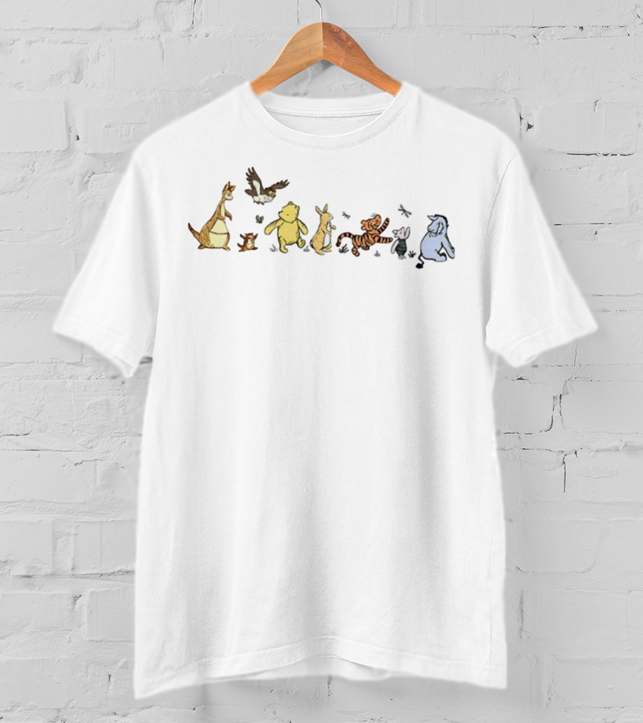 Winnie The Pooh Tigger Piglet Eeyore Kanga Roo Owl And Friends Disneyland Cartoon T-Shirt