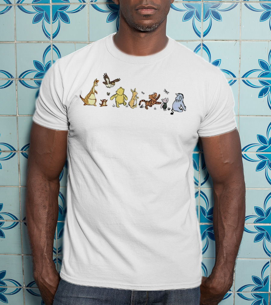 Winnie The Pooh Tigger Piglet Eeyore Kanga Roo Owl And Friends Disneyland Cartoon T-Shirt