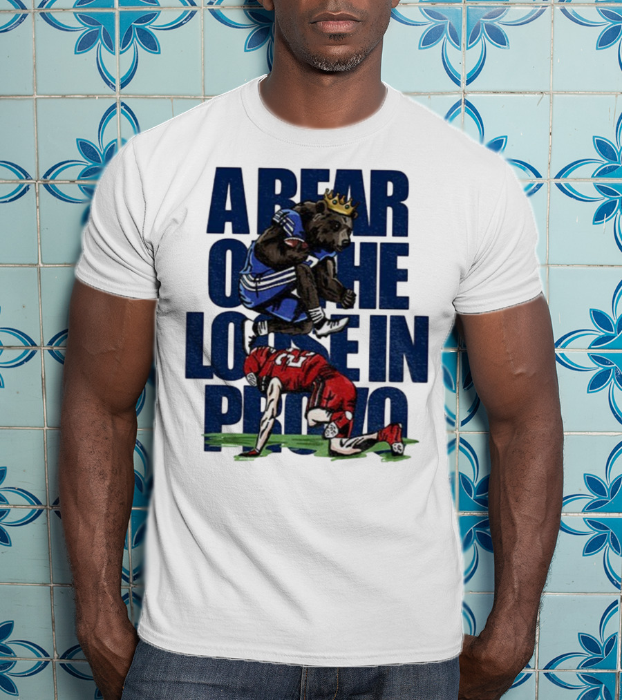 A Bear On The Loose In Provo Jump Over Kansas City Chief T-Shirt