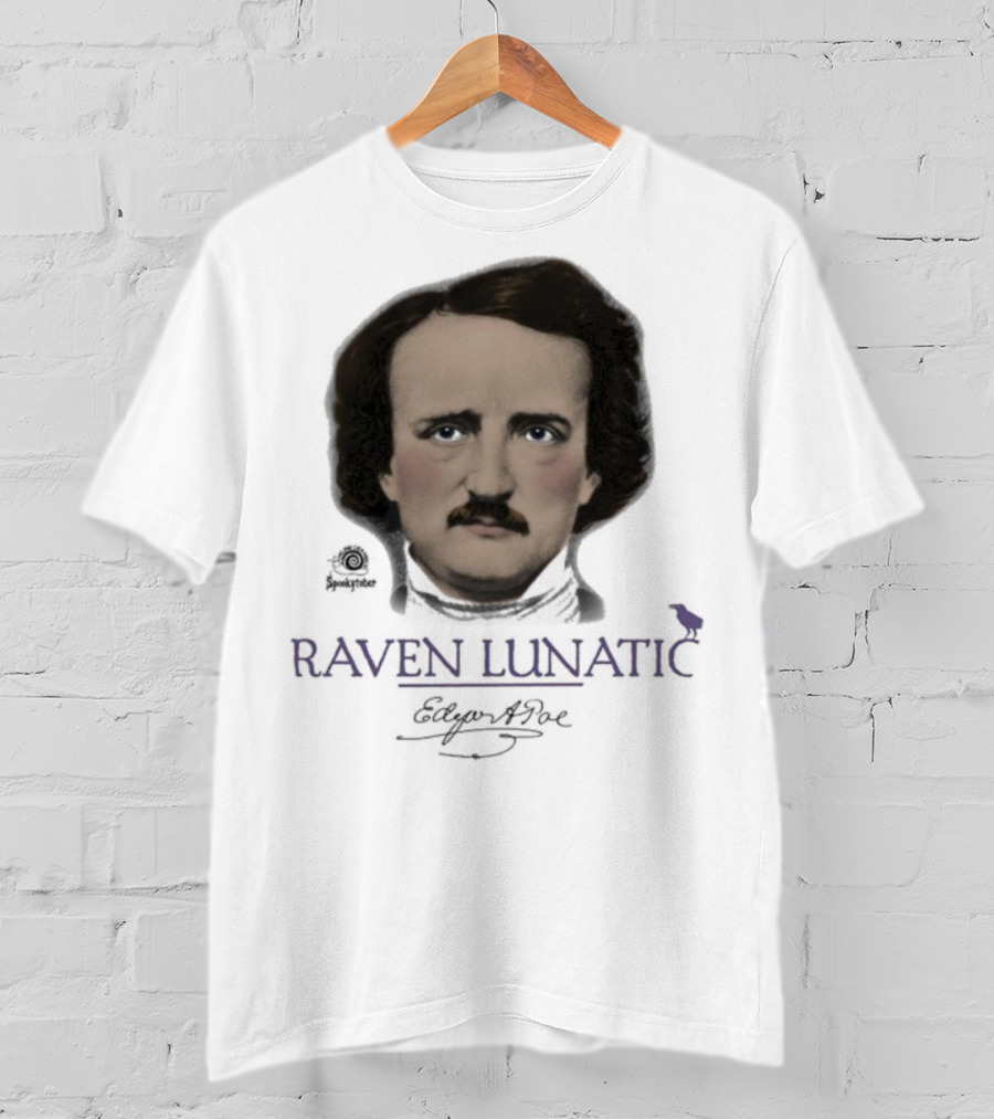 Raven Lunatic Edgar Allan Poe T-Shirt