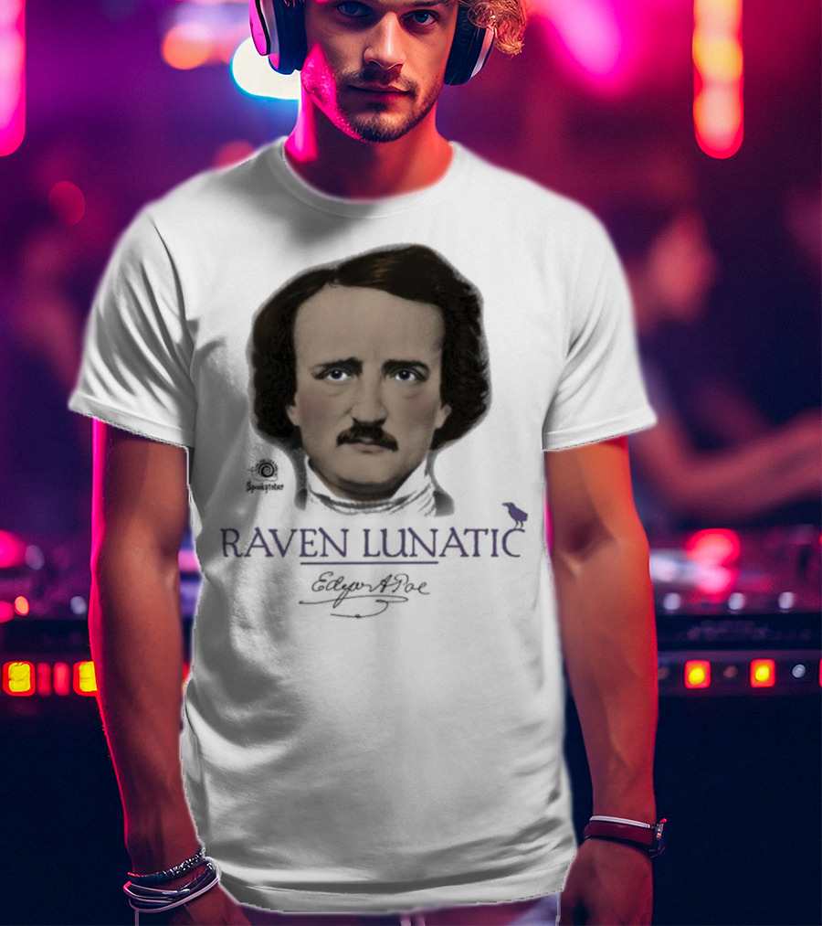 Raven Lunatic Edgar Allan Poe T-Shirt
