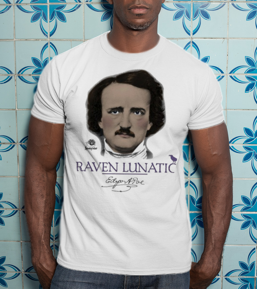Raven Lunatic Edgar Allan Poe T-Shirt