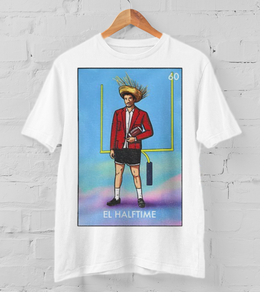 El Halftime 60 Puerto Rico Bad Bunny Football Outfit Hat T-Shirt