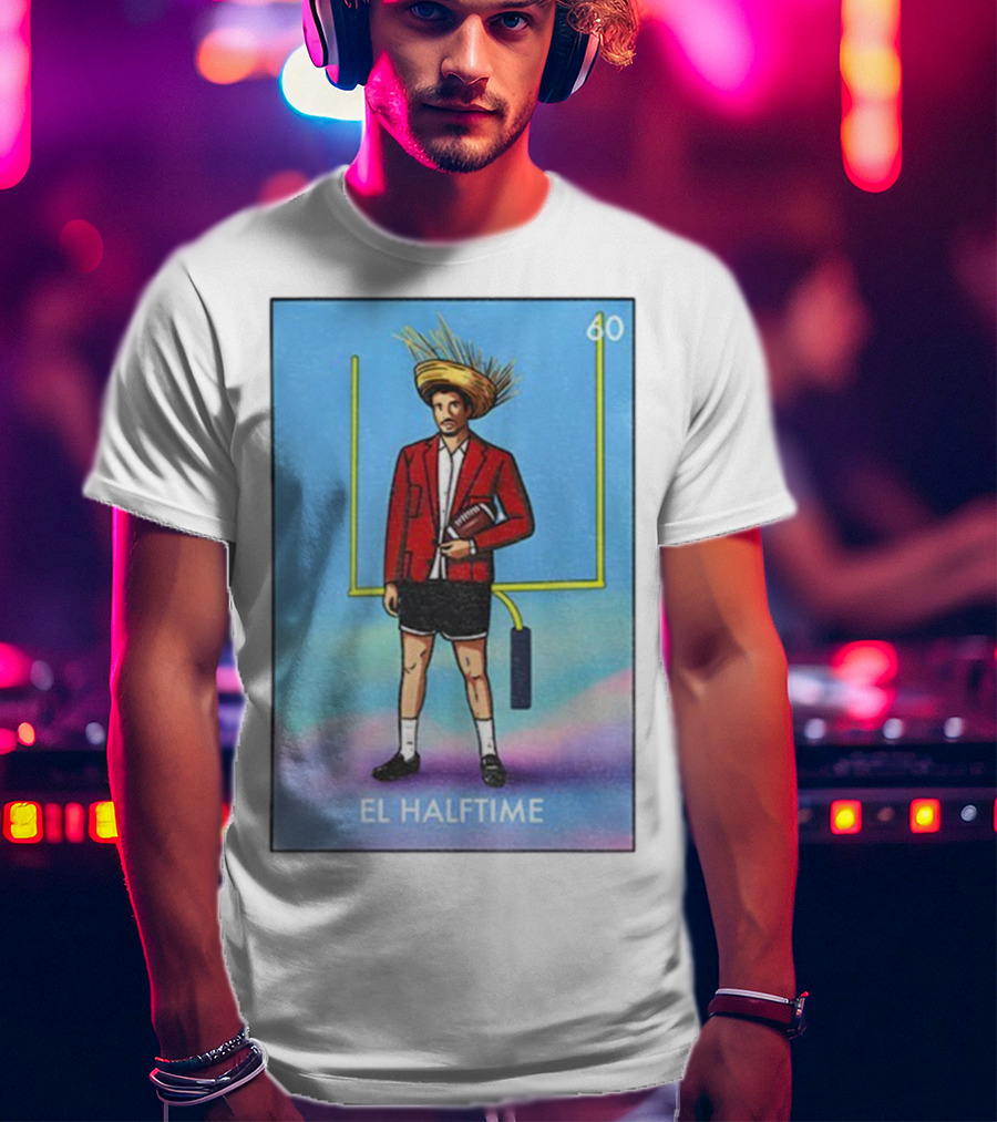 El Halftime 60 Puerto Rico Bad Bunny Football Outfit Hat T-Shirt