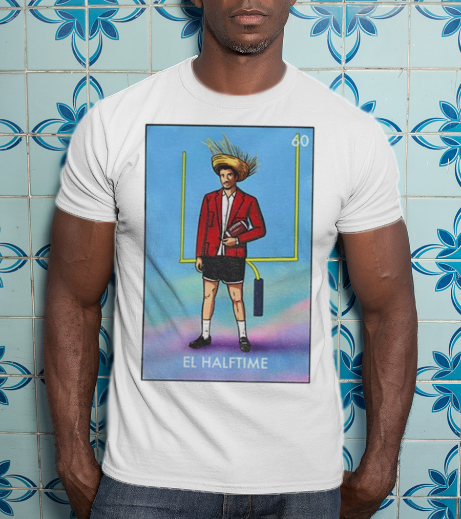 El Halftime 60 Puerto Rico Bad Bunny Football Outfit Hat T-Shirt