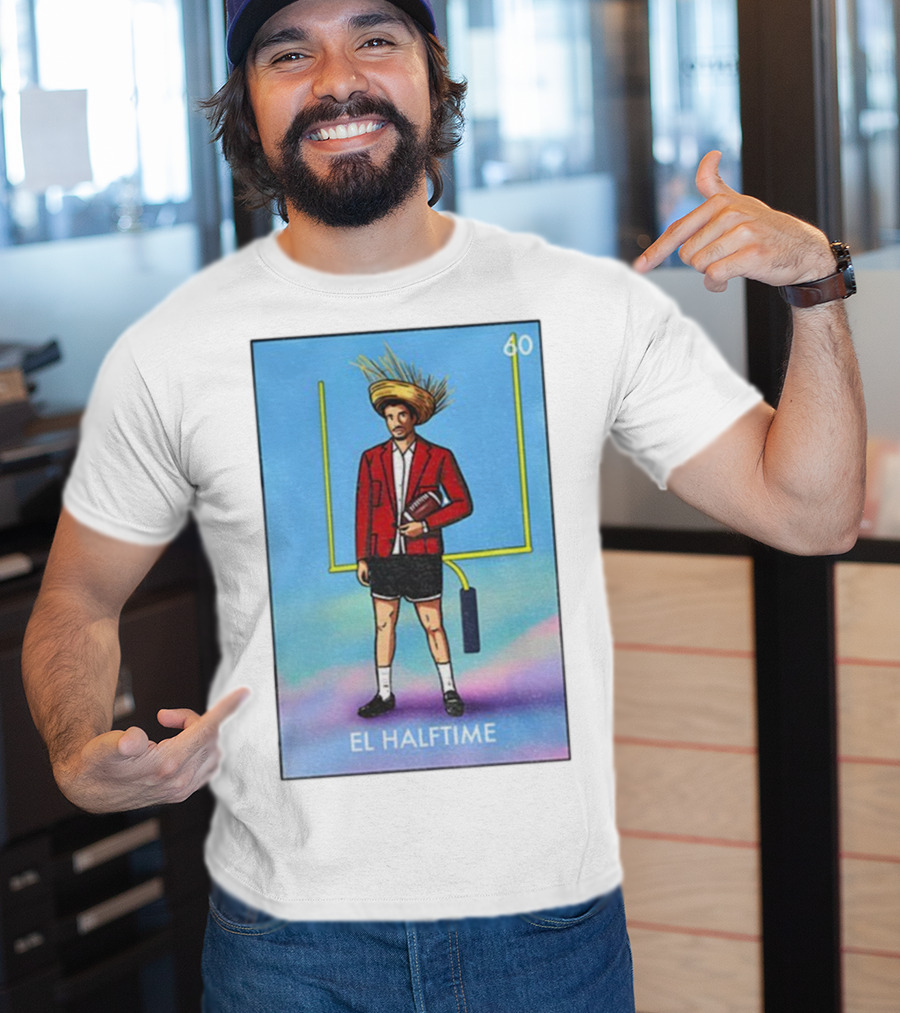 El Halftime 60 Puerto Rico Bad Bunny Football Outfit Hat T-Shirt