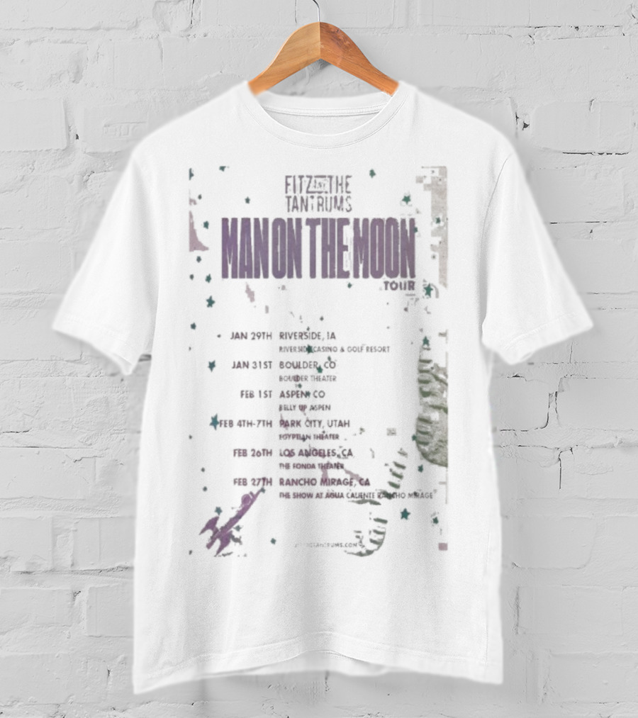 Fitz And The Tantrums Man On The Moon Tour 2026 Summer Dates Featuring Special Guest Locations T-Shirt