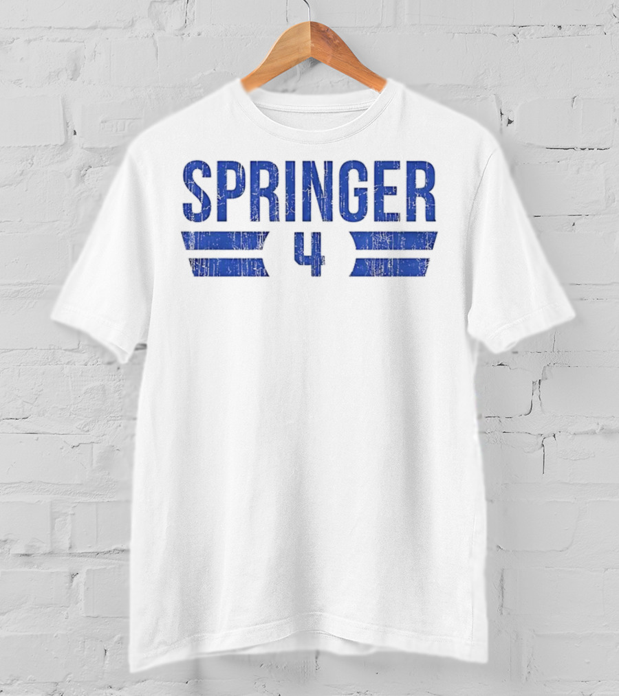 Springer Number 4 Vintage Toronto Blue Jays Baseball 2025 T-Shirt