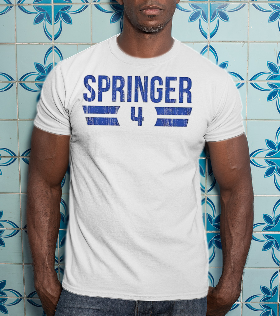 Springer Number 4 Vintage Toronto Blue Jays Baseball 2025 T-Shirt