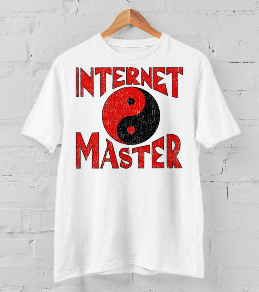 Internet Master Yin Yang Symbol Retro Design T-Shirt