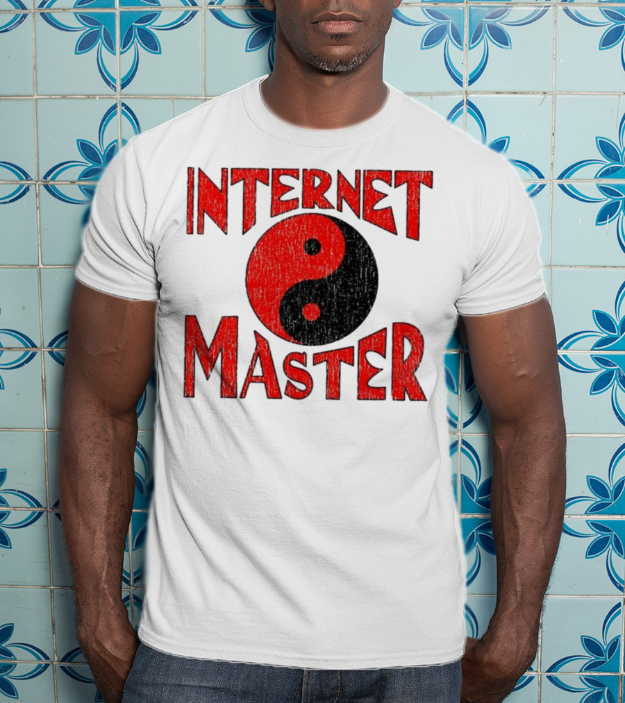 Internet Master Yin Yang Symbol Retro Design T-Shirt