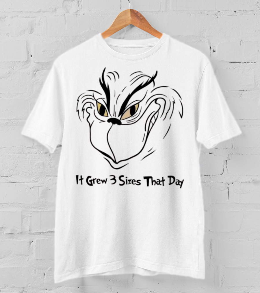 It Grew 3 Sizes That Day Grinch Eyes Yellow Darkness T-Shirt