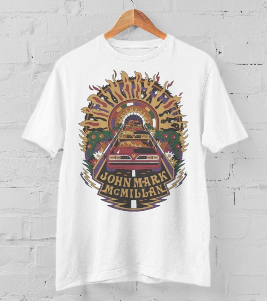 John Mark McMillan Cars And Tunnel Psychedelic Art T-Shirt