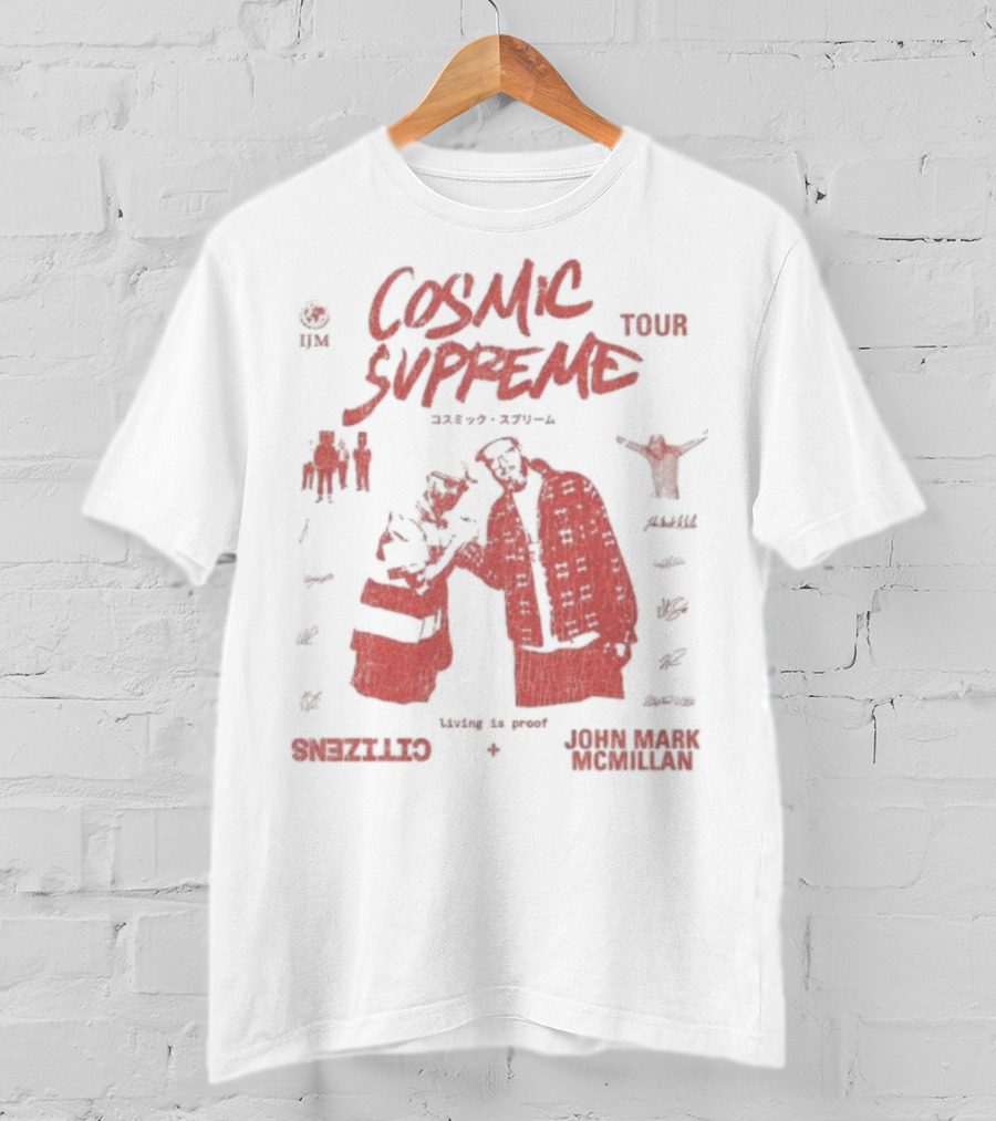 Cosmic Supreme Tour 2025 Living Is Proof John Mark Paparazzi Astro Wave T-Shirt