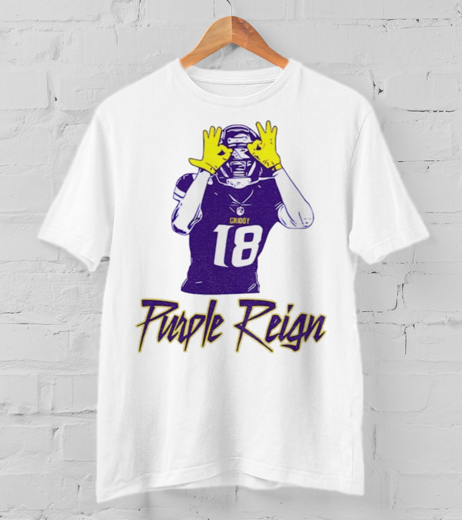 Justin Jefferson Griddy Purple Reign Minnesota Vikings Football 18 T-Shirt