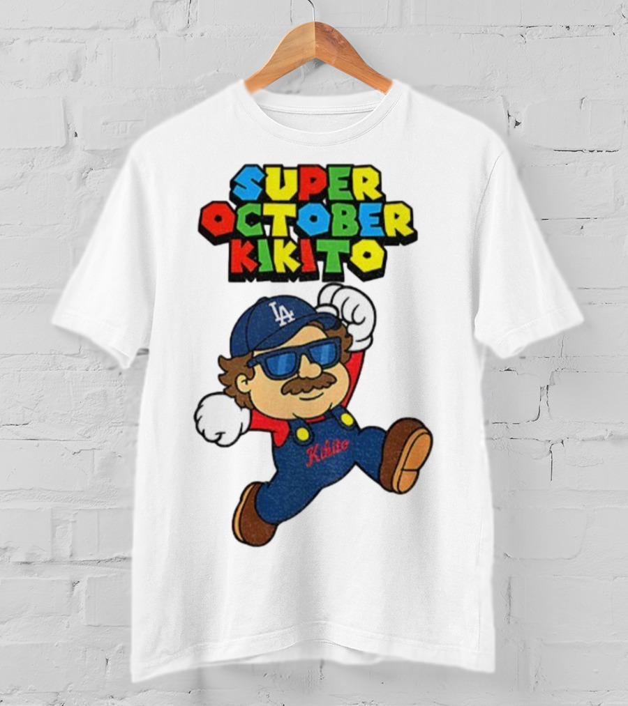 Super October Kikito LA Dodgers Baseball Character With Sunglasses T-Shirt