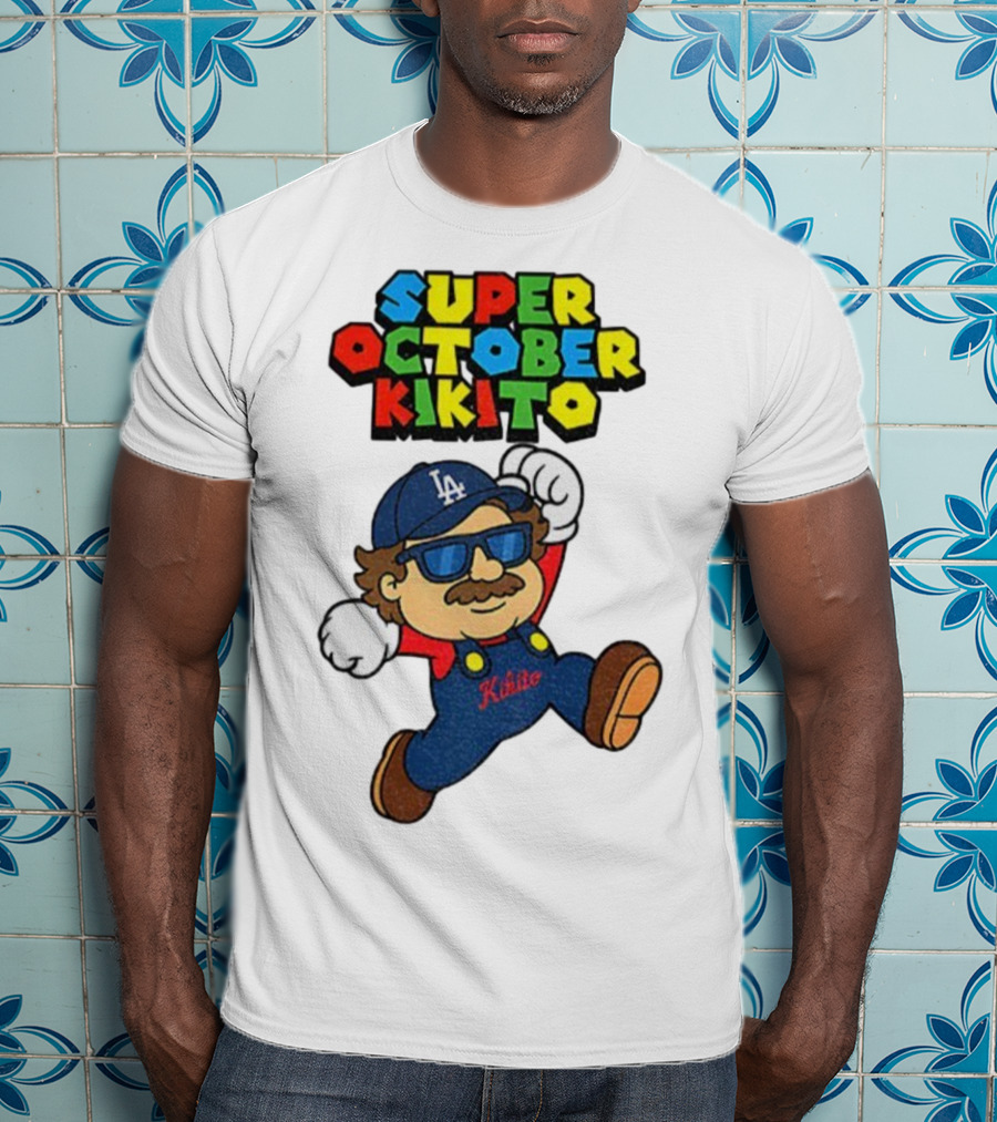 Super October Kikito LA Dodgers Baseball Character With Sunglasses T-Shirt