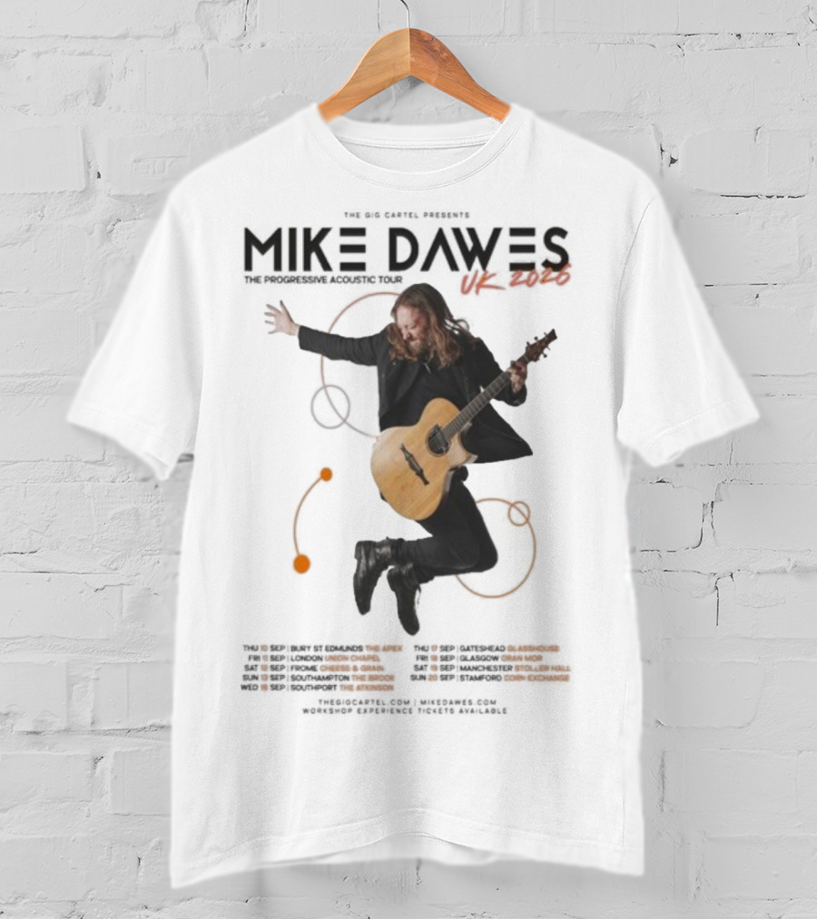 Mike Dawes UK Tour 2026 Progressive Acoustic Experience T-Shirt