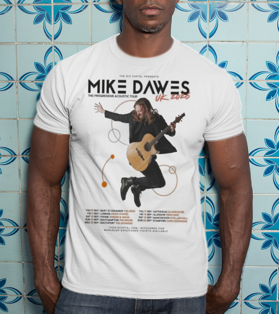 Mike Dawes UK Tour 2026 Progressive Acoustic Experience T-Shirt
