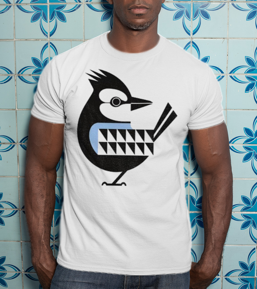 Toronto Blue Jays Retro Blue Bird Baseball Illustration T-Shirt
