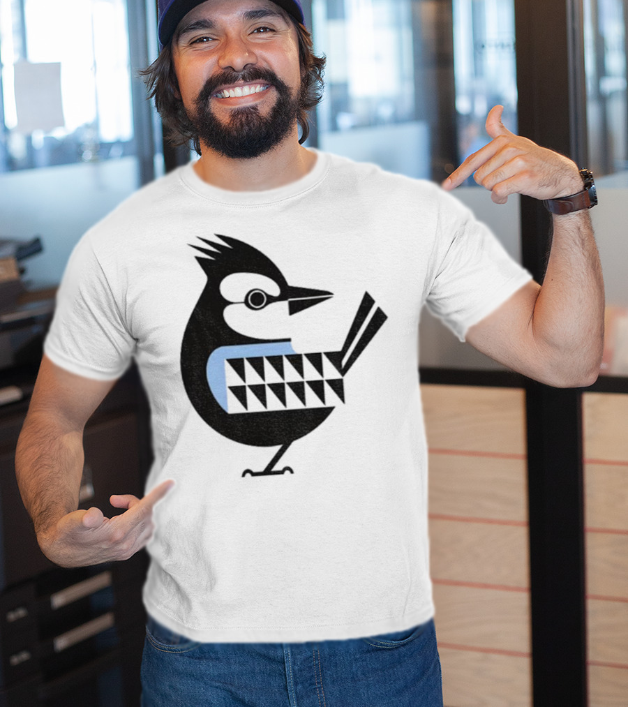 Toronto Blue Jays Retro Blue Bird Baseball Illustration T-Shirt
