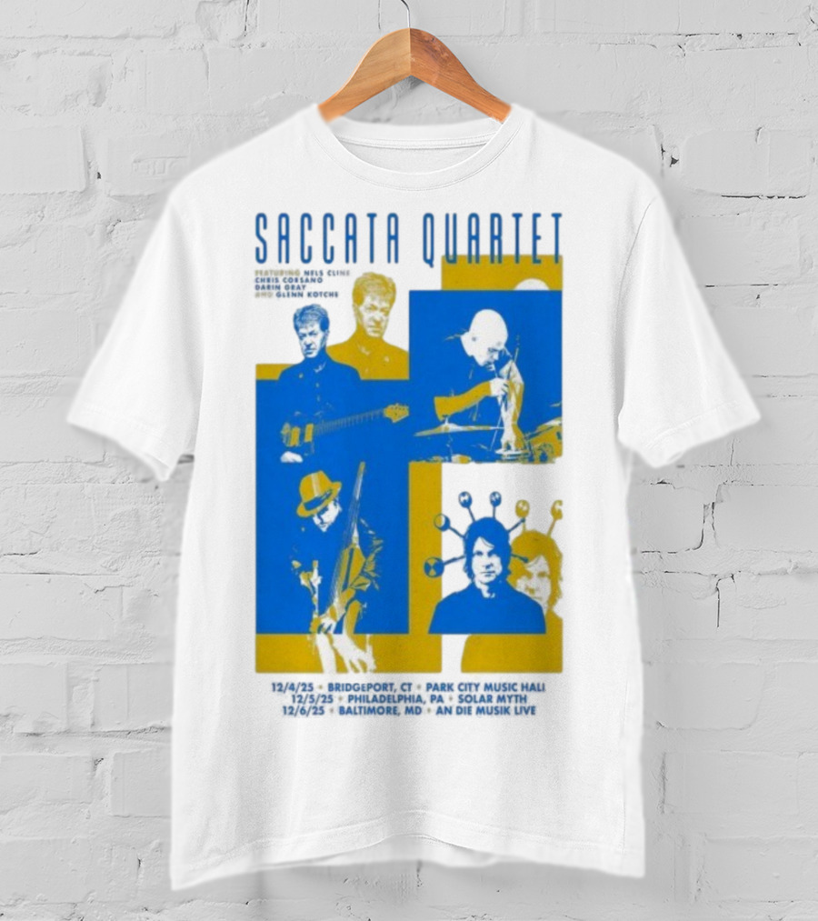 Saccata Quartet Tour December 2025 European Jazz Fusion Concert Dates T-Shirt