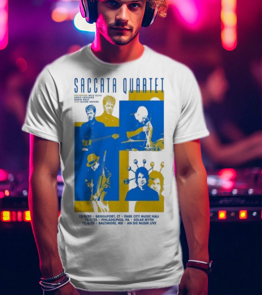 Saccata Quartet Tour December 2025 European Jazz Fusion Concert Dates T-Shirt