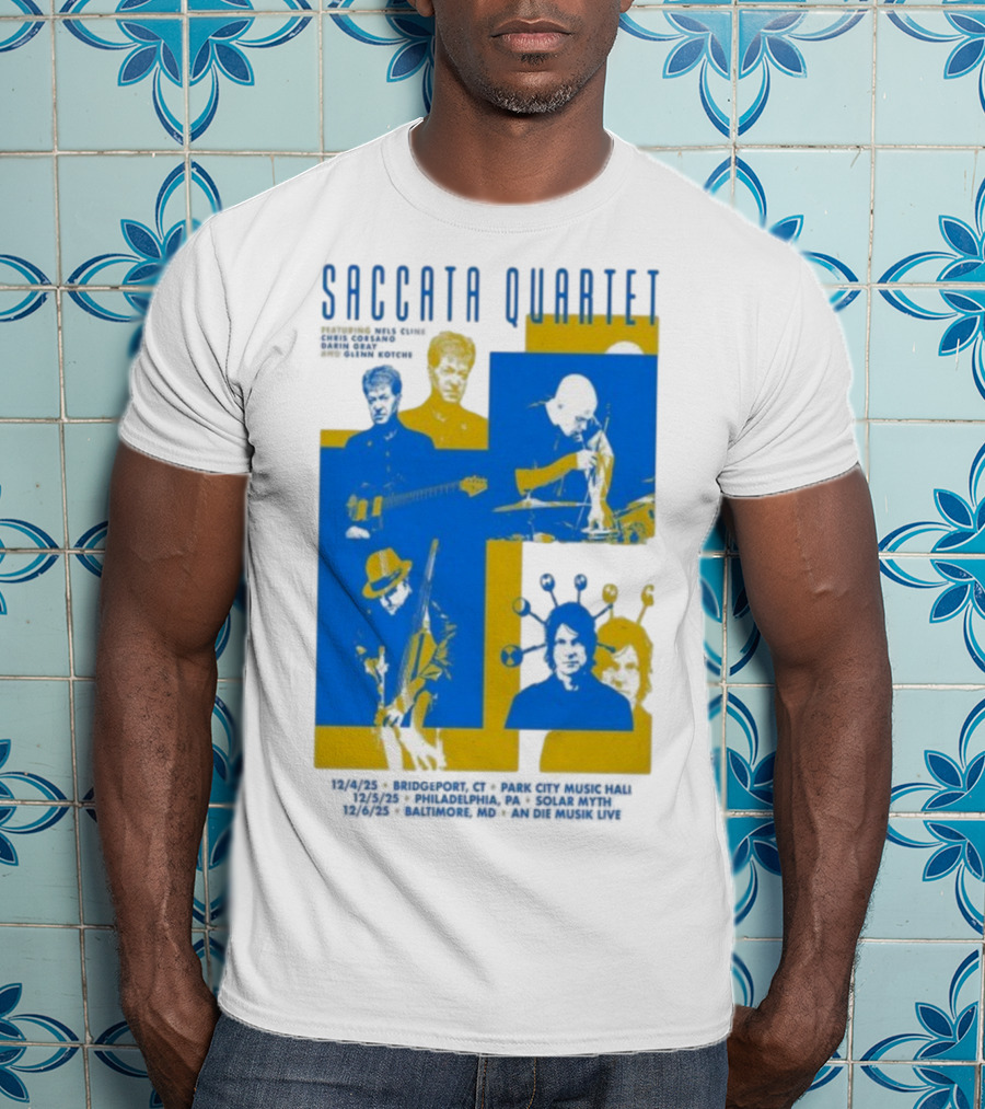 Saccata Quartet Tour December 2025 European Jazz Fusion Concert Dates T-Shirt