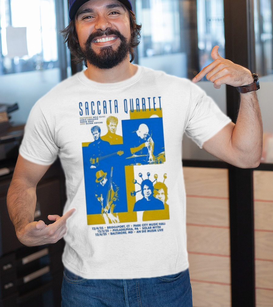 Saccata Quartet Tour December 2025 European Jazz Fusion Concert Dates T-Shirt