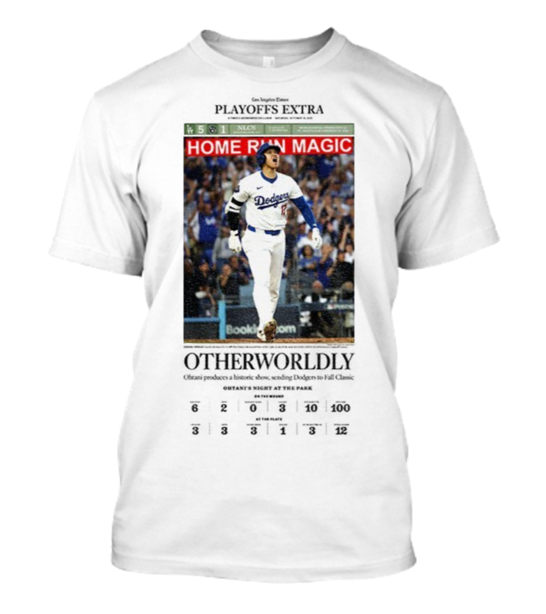 Dodgers NLCS Playoff Extra Shohei Ohtani Home Run Magic 2025 Victory Highlights T-Shirt