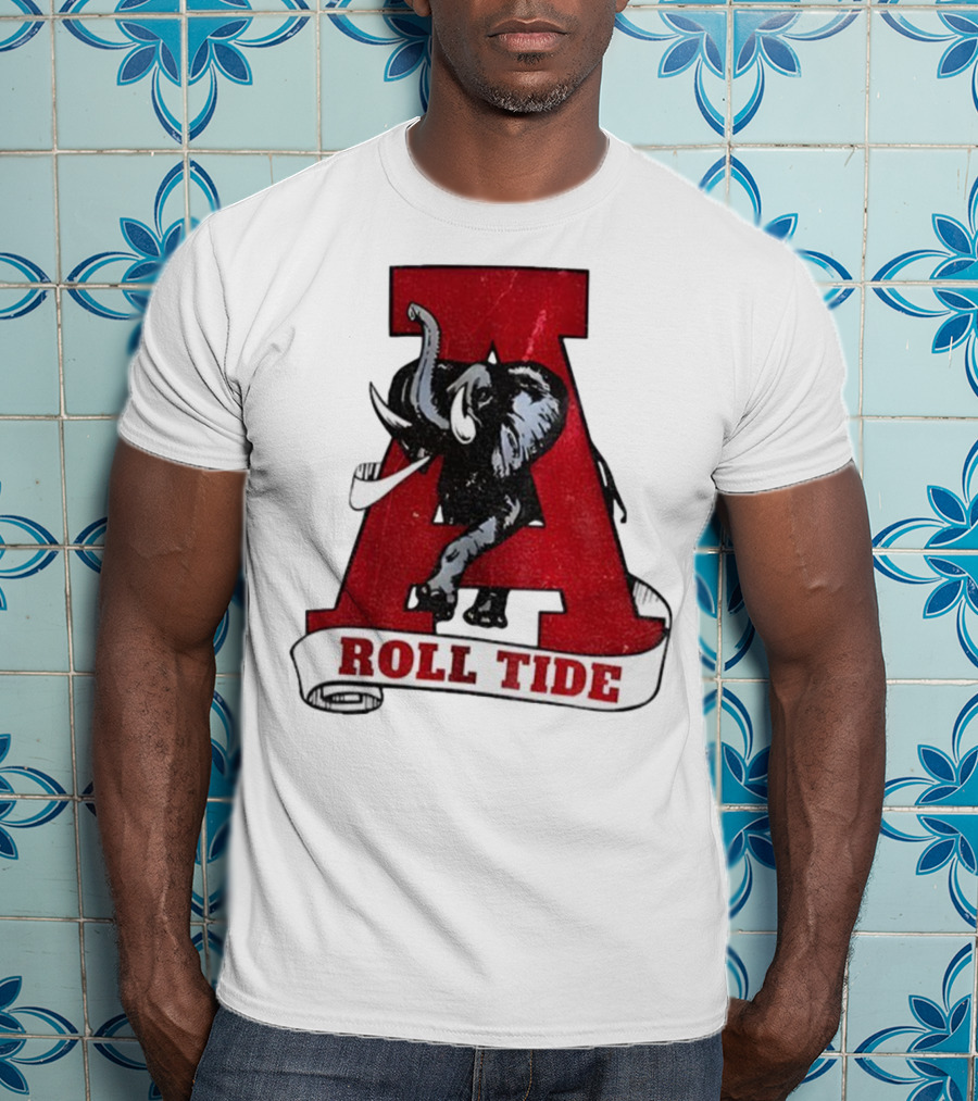 Vintage Roll Tide Alabama Crimson Tide Elephant Retro A T-Shirt