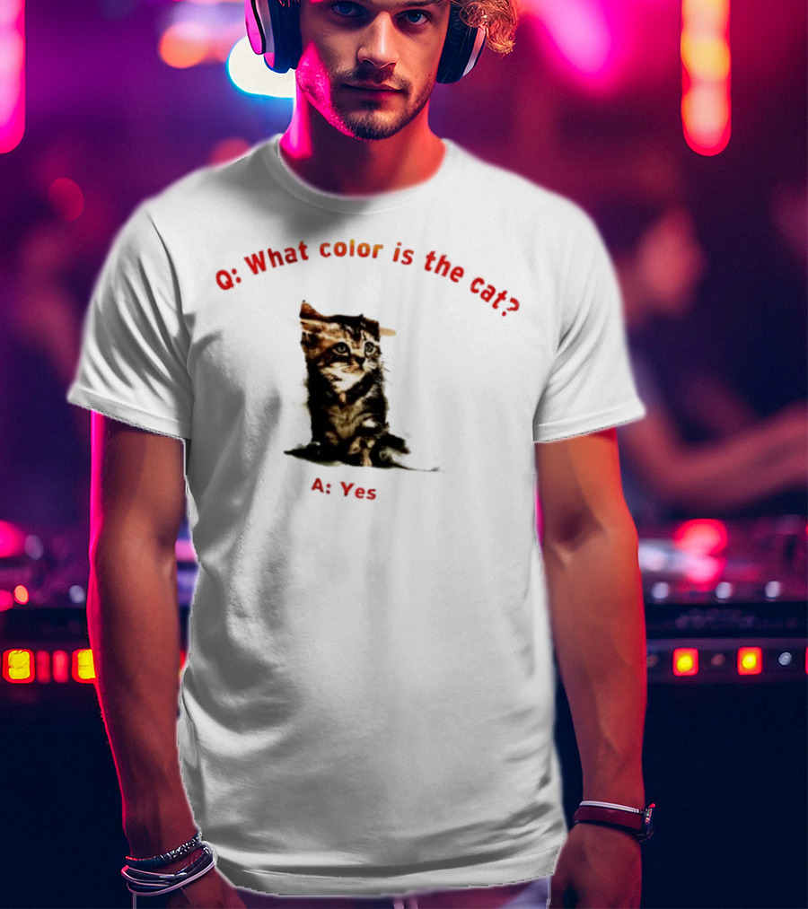What Color Is The Cat Yes Kitten T-Shirt