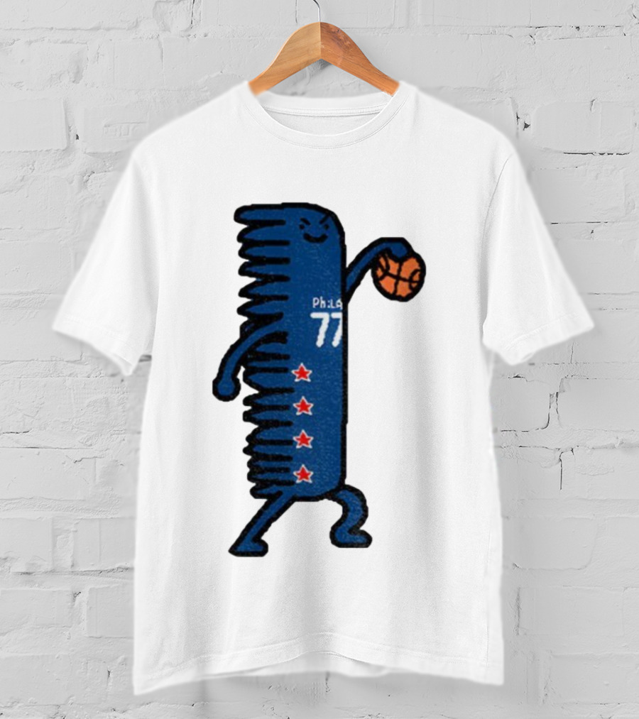 V.J. Edgecombe Phila 77 Philadelphia 76ers Basketball Character T-Shirt