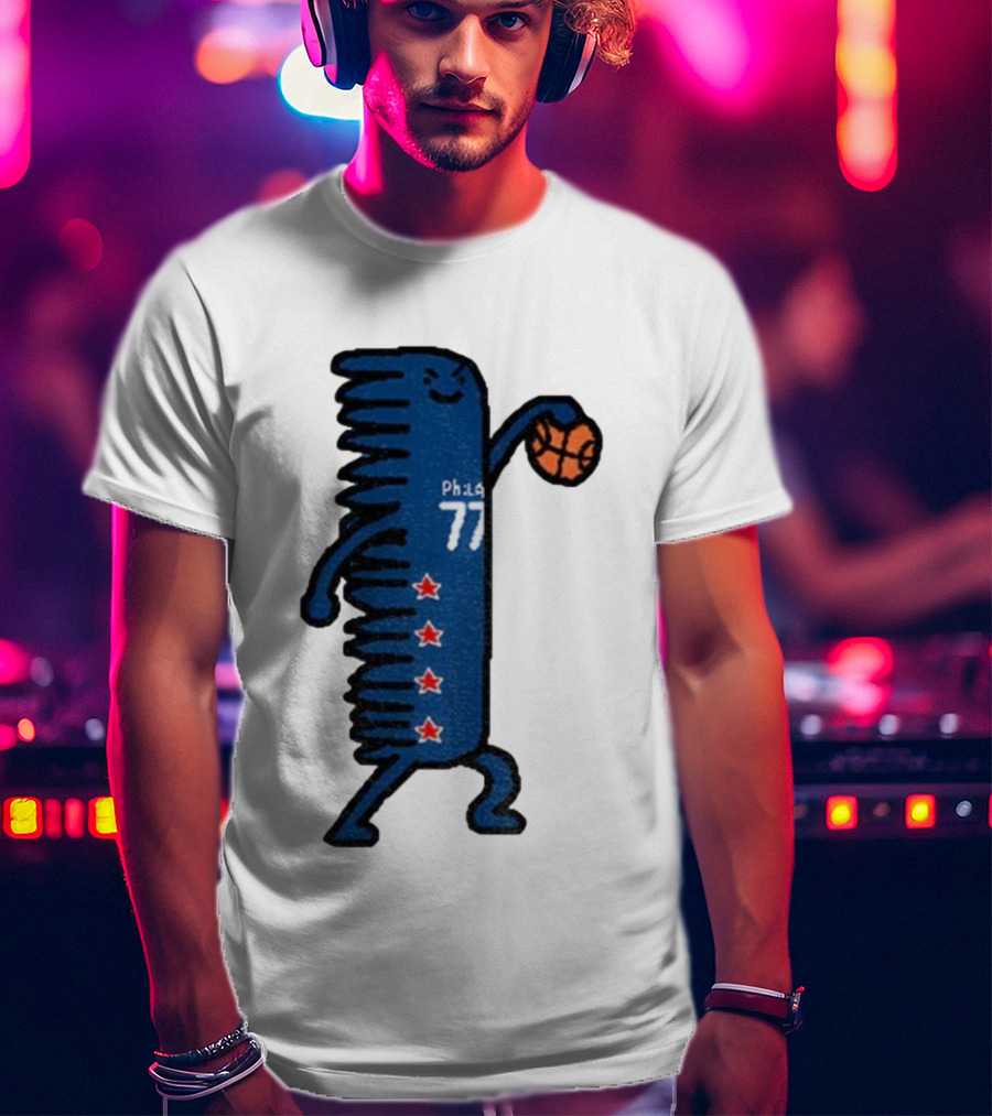 V.J. Edgecombe Phila 77 Philadelphia 76ers Basketball Character T-Shirt