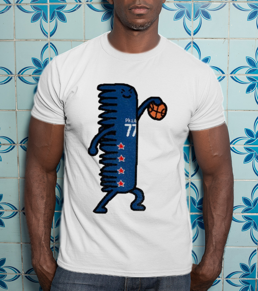 V.J. Edgecombe Phila 77 Philadelphia 76ers Basketball Character T-Shirt