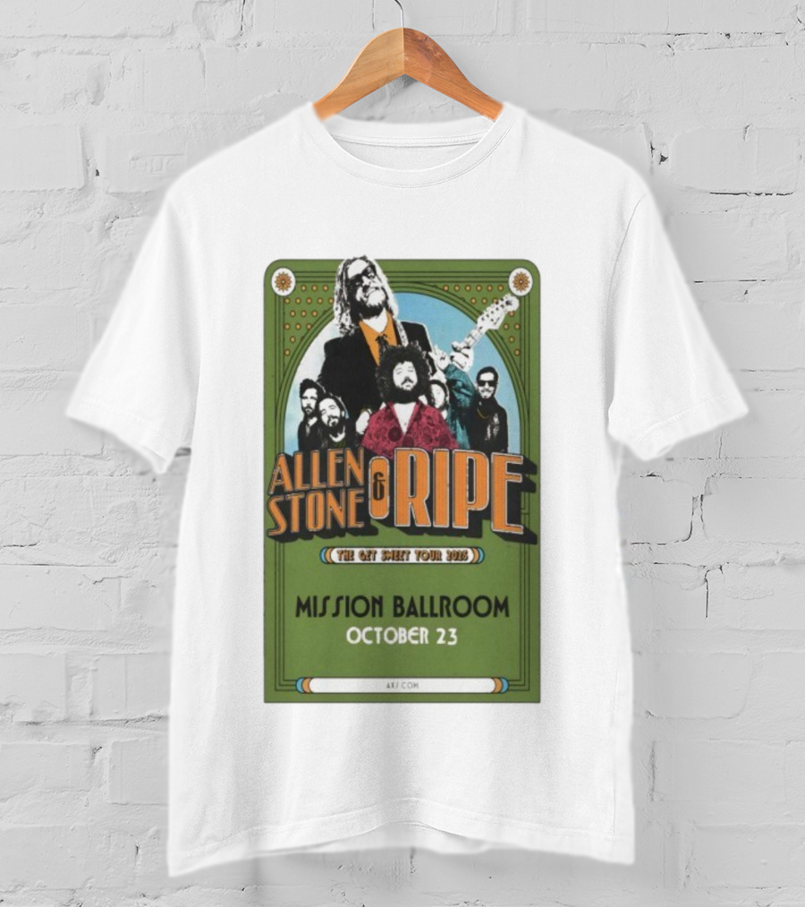 Allen Stone And Ripe Get Sweet Tour 2025 October 23 Mission Ballroom T-Shirt