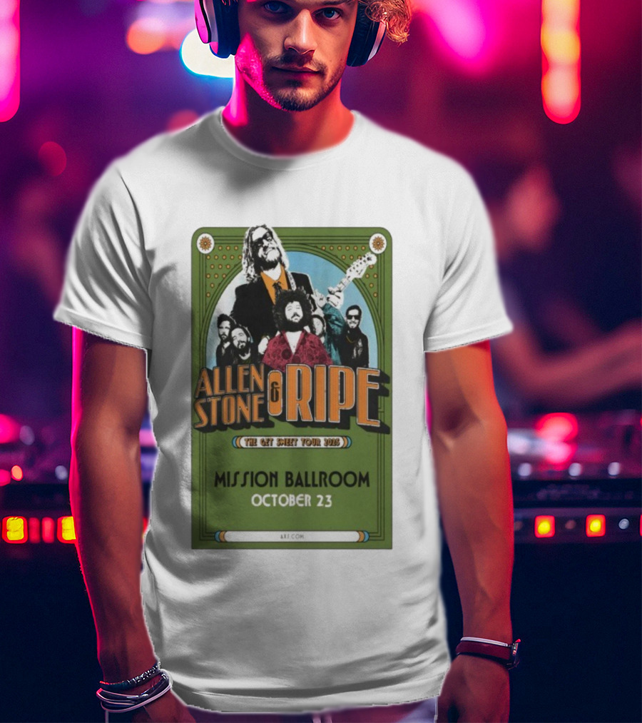 Allen Stone And Ripe Get Sweet Tour 2025 October 23 Mission Ballroom T-Shirt