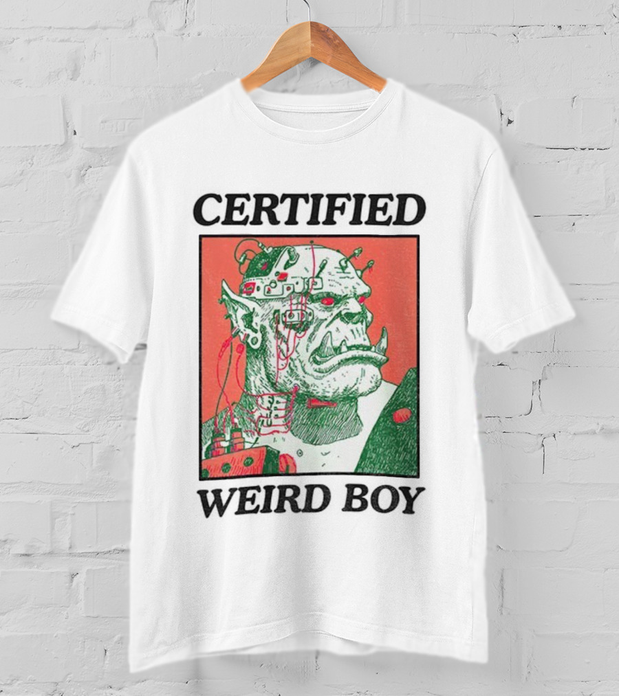 Certified Weirdboy Goblins Greenskins Orc Cyberpunk Art T-Shirt