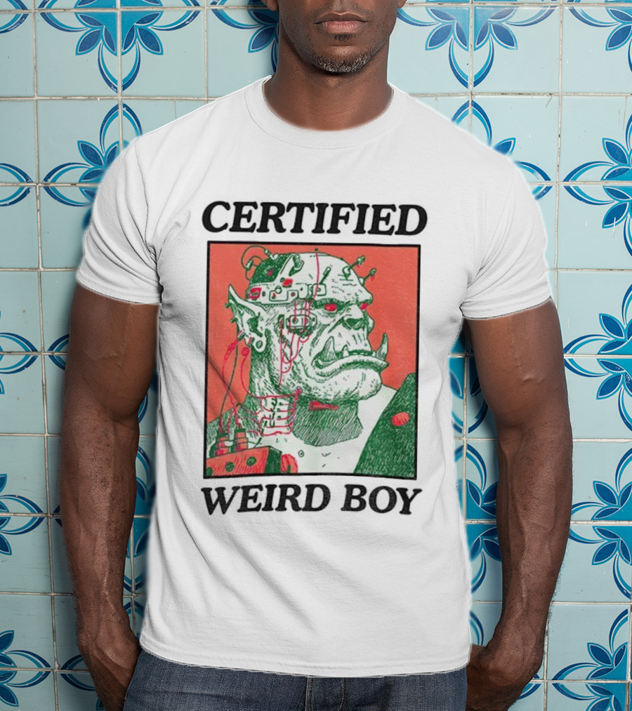 Certified Weirdboy Goblins Greenskins Orc Cyberpunk Art T-Shirt