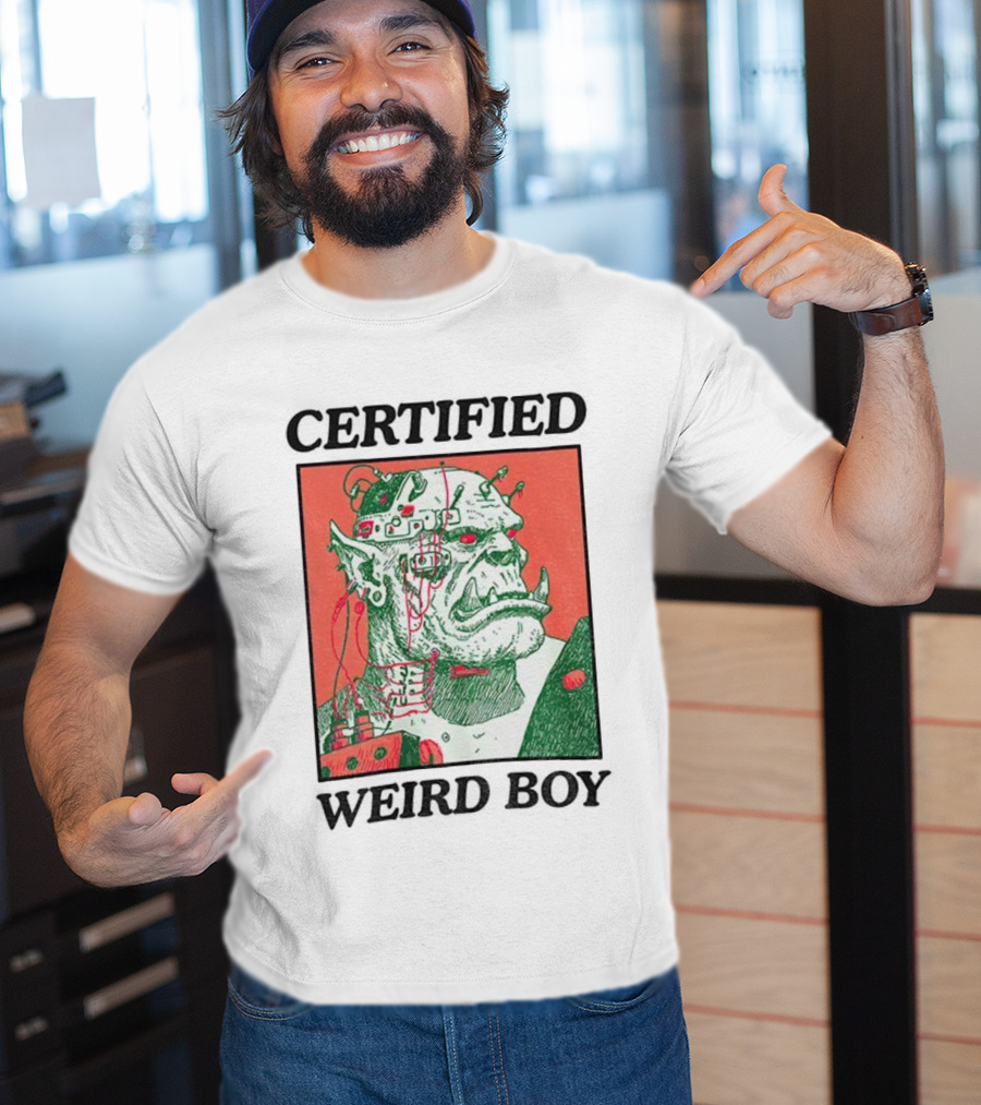 Certified Weirdboy Goblins Greenskins Orc Cyberpunk Art T-Shirt